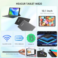 HEASUR Tablet s Androidem 13, Tablet 10 palců s 5G WiFi, 19201200 InCell FHD, 19 GB RAM+128 GB ROM(TF 1TB), Dotykový tablet s 8 